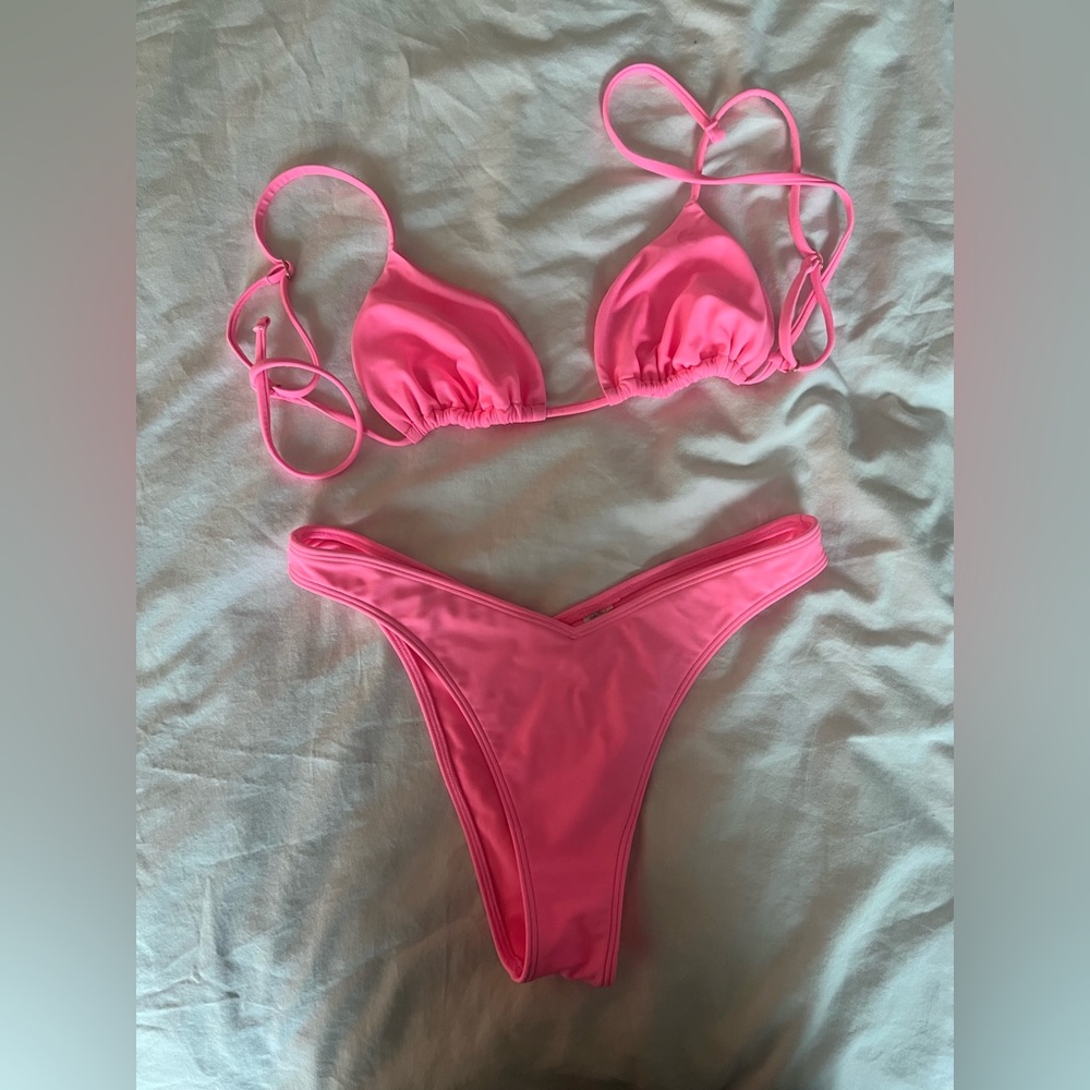 Pink string bikini